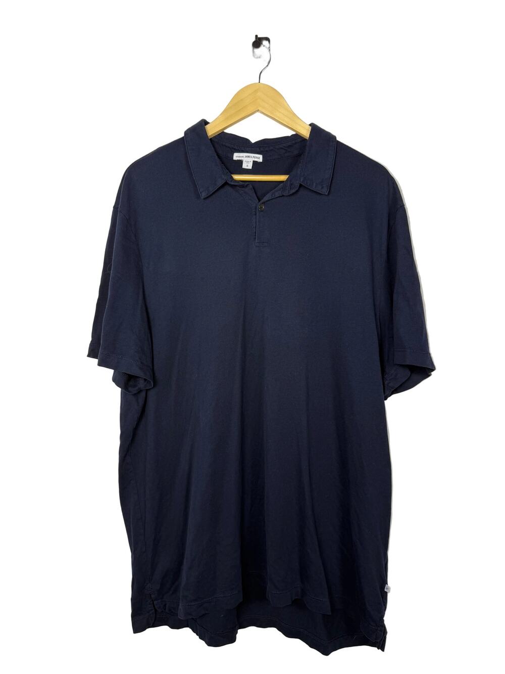 James Perse Polo Shirt Men's Short Sleeve Green Supima Cotton USA Made Size 5